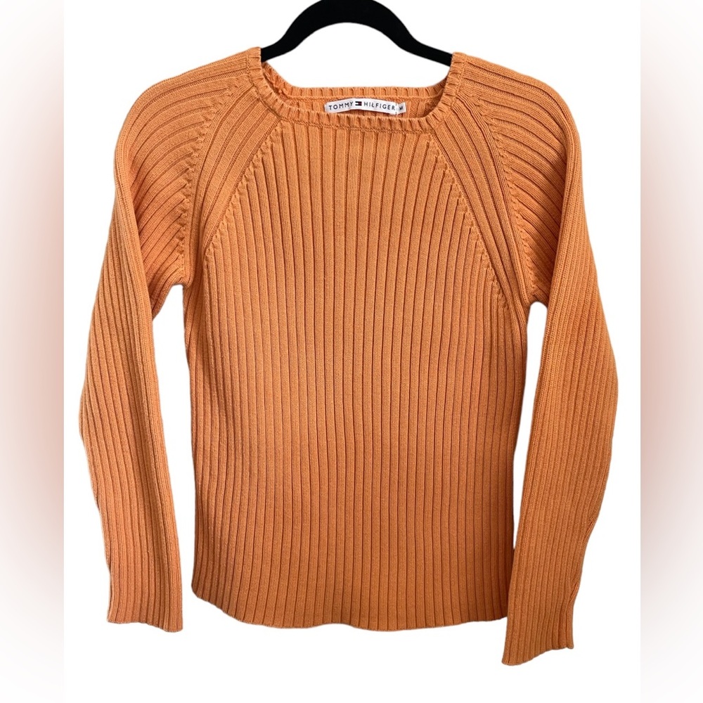 Tommy Hilfiger Orange Melon Cotton Sweater -M